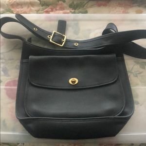 Vintage coach purse, classic style, navy